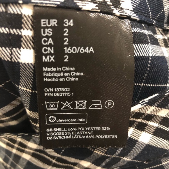 H&M Plaid High Waist Pleated Skirt - Picture 6 of 6